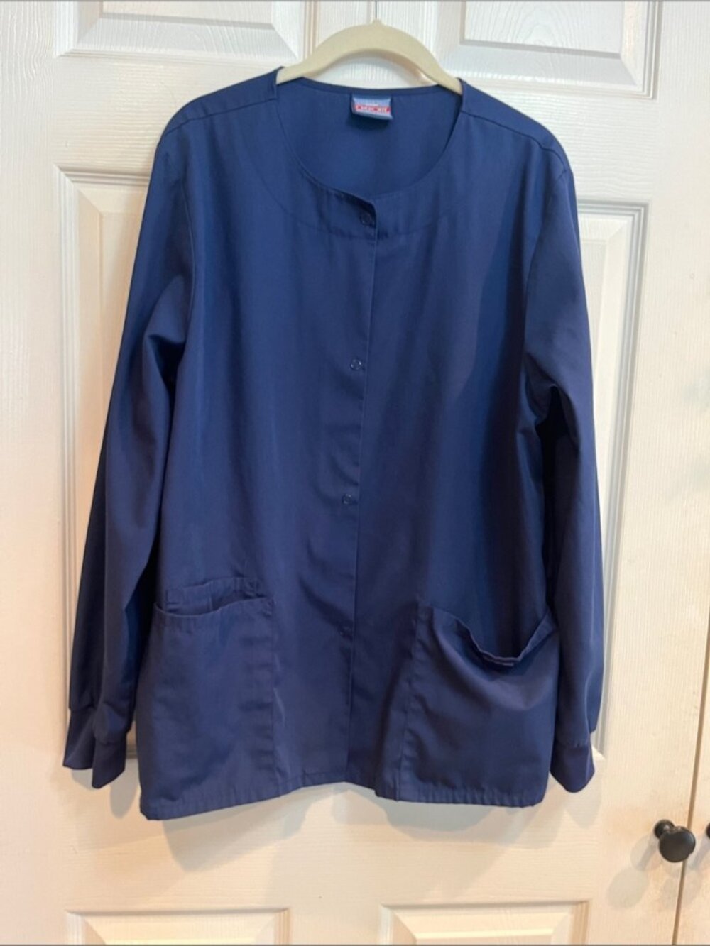 Cherokee Navy Blue Round-Neck Medical Jacket-fits like a Size L